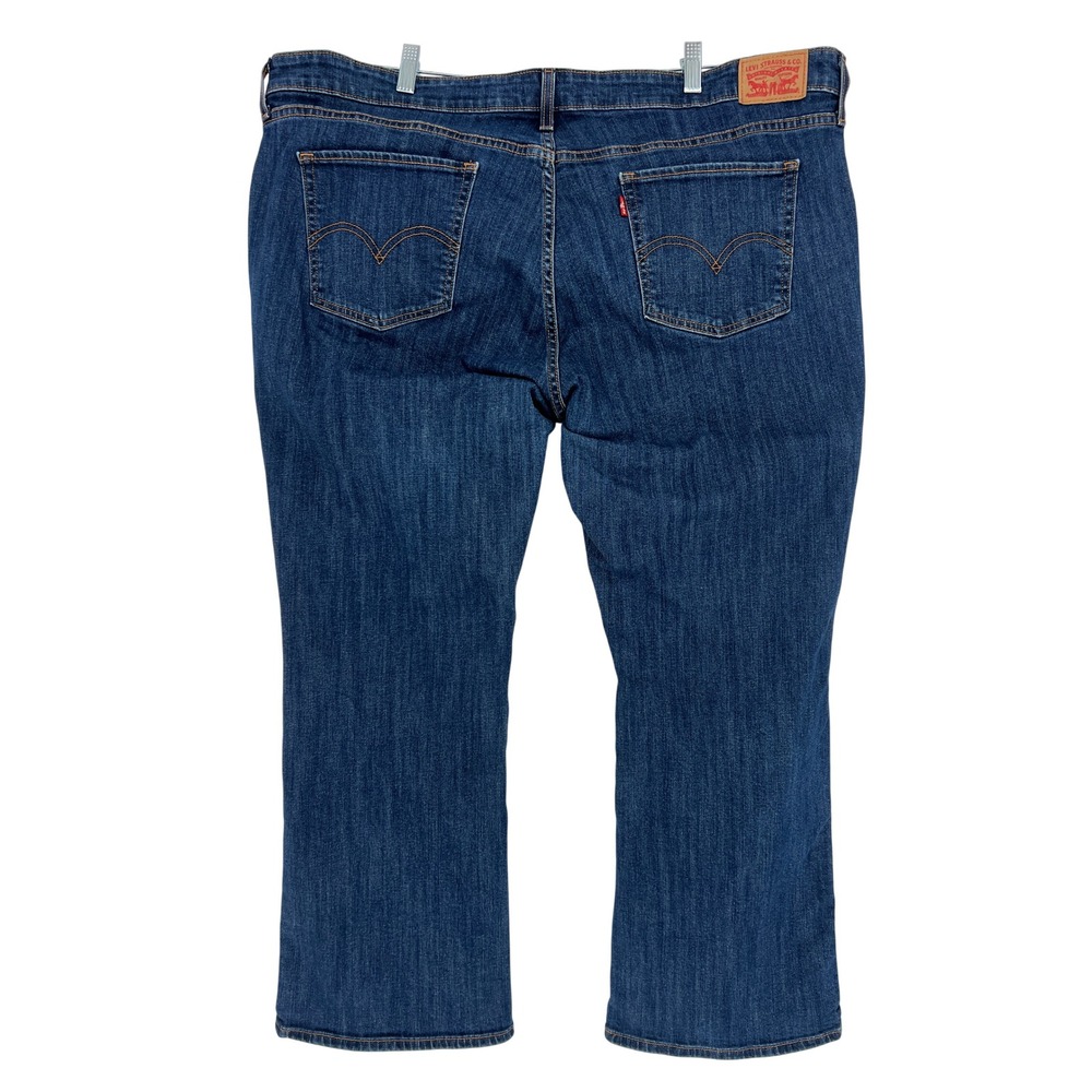 Levi's 415 Classic Bootcut Jeans Womens 24W Blue Dark Wash Stretch Denim Plus - Picture 2 of 5